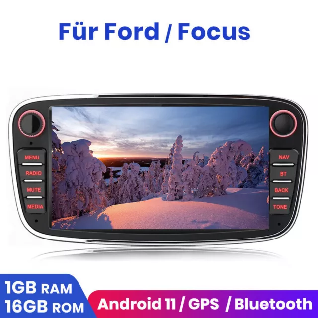 Autoradio 7" GPS SAT CARPLAY DAB 1+32G pour Ford Mondeo Focus S-MAX Galaxy...