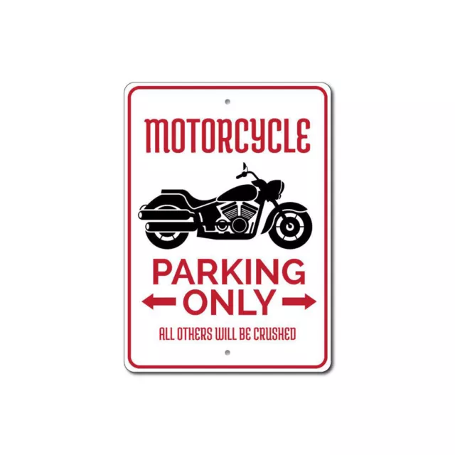 Personalized Bike Parking Sign Custom Motorcycle Aluminum Metal Garage Decor