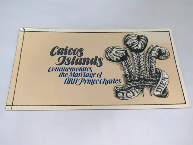1981 Royal Wedding Charles Diana MNH Caicos Islands $5.60 Peel Stamp Booklet