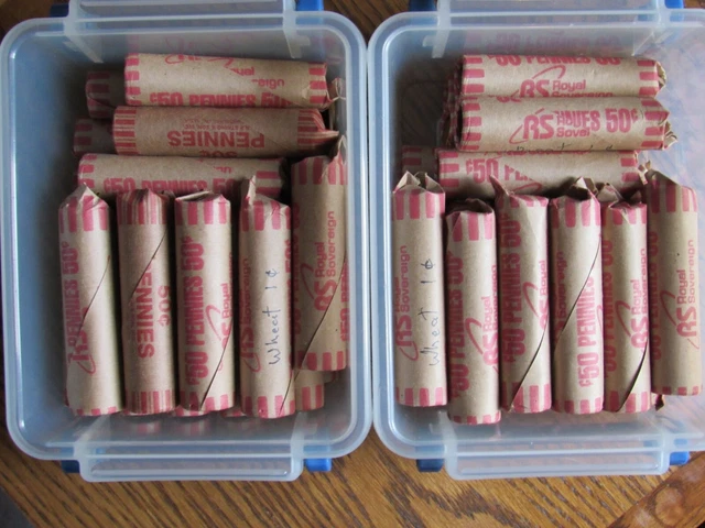 Lincoln Wheat Pennies / 5$/roll/6th roll free. 