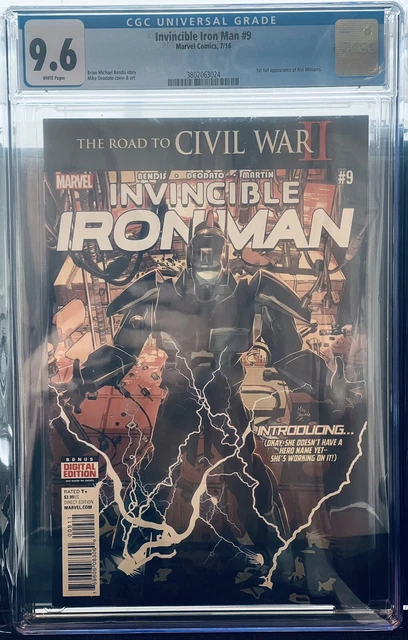 INVINCIBLE IRON MAN #9 CGC 9.6 1ST APP RIRI WILLIAMS Iron Heart 2016 Marvel MCU