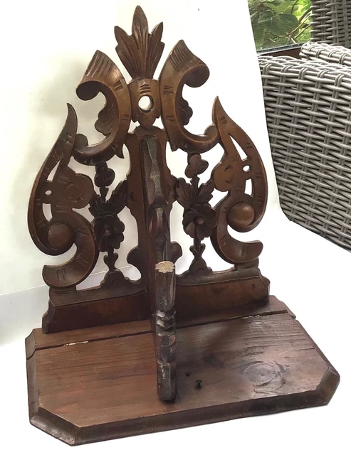 Étagère Flottante Murale En Bois Sculpté Fleurs - Style Vintage - Fabriquée En Inde