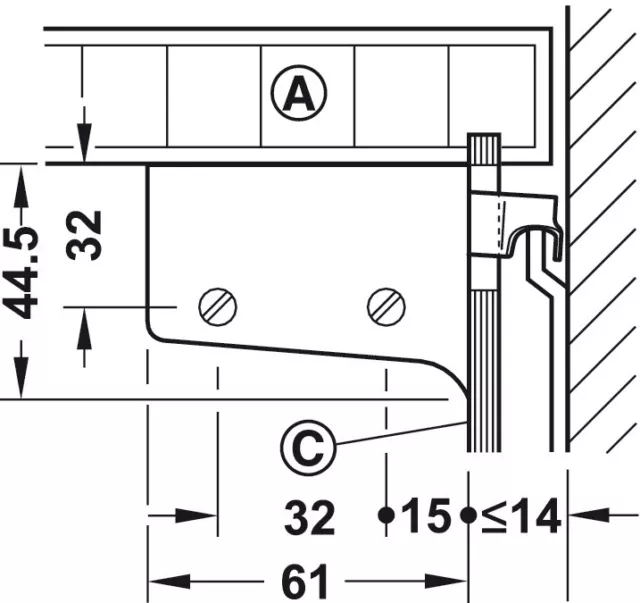 Kitchen Cabinet Hangers for Wall Cupboard Units 2 Way Adjustable Pk of 2 HAF001 2