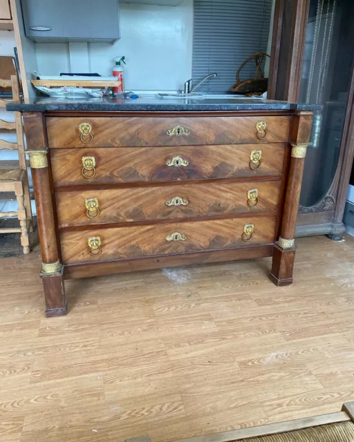 ancienne commode empire signee MOLITOR