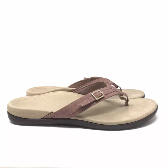 Vionic Sandals Womens 9 Tide Patty Flip Flops Thong Slip On Pink Flats Casual