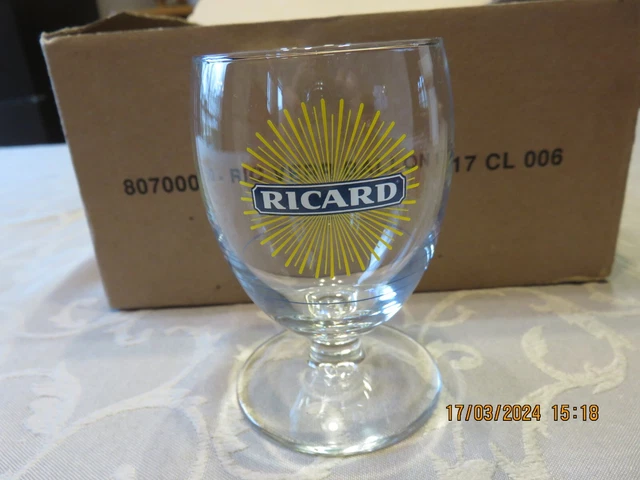 Lot de 6 verres ballon RICARD vintage publicitaires | Made in