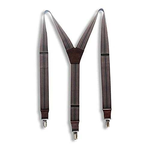 Suspenders The Doctor Coffeebrown Elastic Wide 1.36 inch | Wiseguy Original