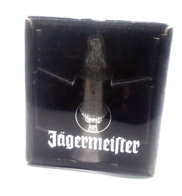 NIB Jagermeister Liquer PEWTER Shooter Metal Deer Head SHOT GLASS