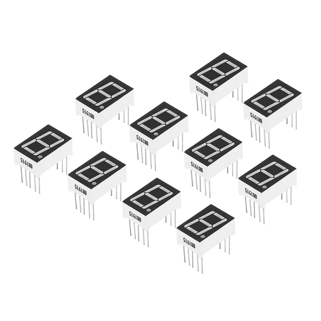 10 pz 7 segmenti 10 pin 1 bit 3,3 V 0,56" display LED anodo comune tubo digitale blu
