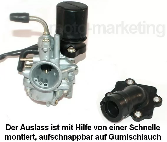 SPORT VERGASER 17,5mm E-CHOKE ANSAUGSTUTZEN für YAMAHA JOG50 JOG RR R Z 50