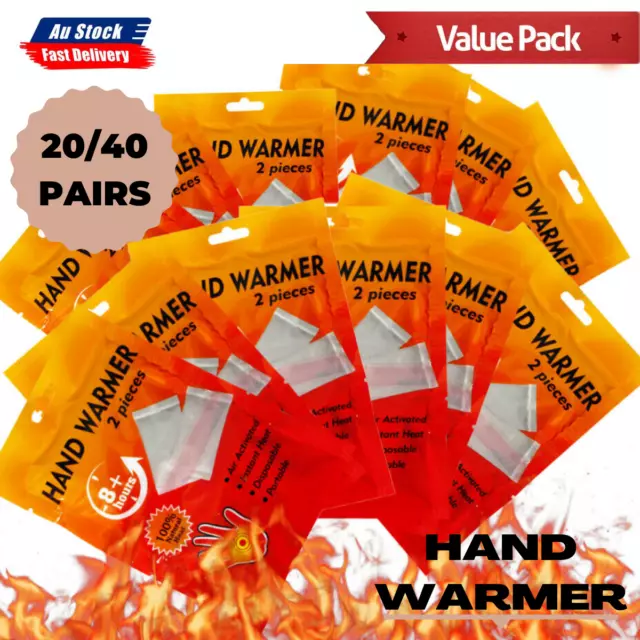 20/40 pairs Warmers Hand Warmers Heat Pack Socks Heater Snow Ski