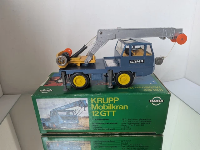GAMA KRUPP Mobilkran 12 GTT ブリキ　クレーン車 GAMA KRUPP Mobilkran 12 GTT ブリキ クレーン車 - メルカリ