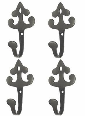 Set of 4 Handmade Brass Iron Hat Cloth Key Wall Hook Coat Hangers