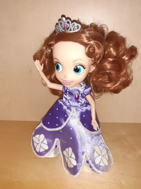 Disney Store Princess,  Sofia The First Singing Doll 11" Jointed Poseable VGC 3