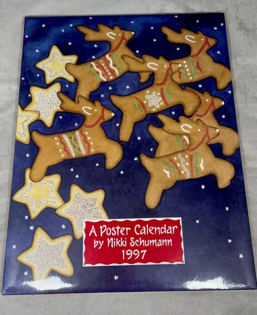 NIKKI SCHUMANN 1997 Poster Portfolio Art Calendar Vintage Reuse 2025