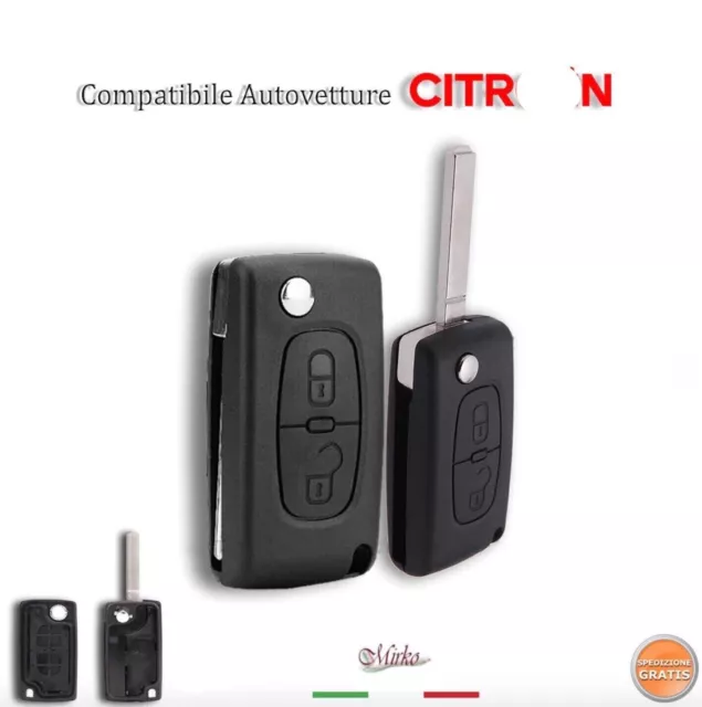 Guscio in Silicone Cover Chiave per Telecomando Citroen C1 C2 C3 C5 e  Peugeot 103 106