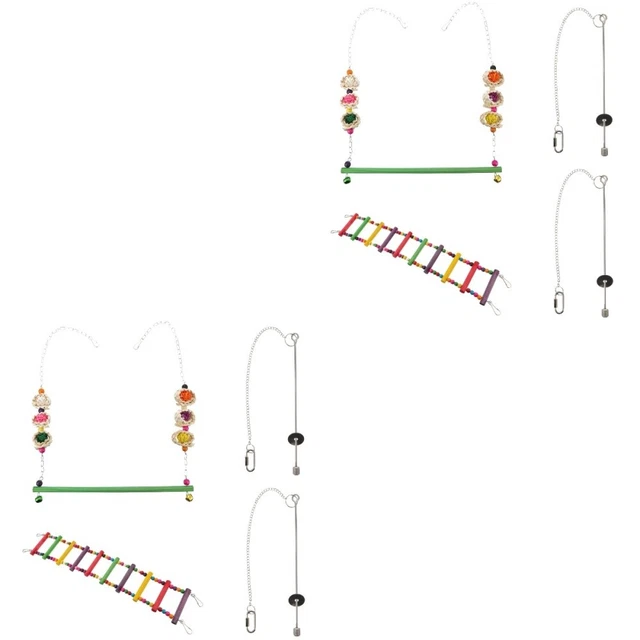 2x Vogel Lebensmittel Gabel Papagei Barsch Papagei Spielen Stand