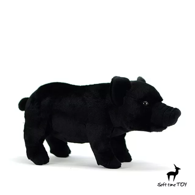 Cute Black Pig Creatures Plush Toy Stuffed Animal Soft Doll Kids Gift