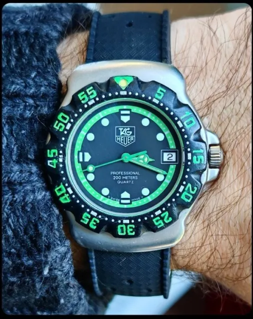 TAG HEUER Diver Formula 1 Professional WA1215 Black 200m Quartz Watch 844 980