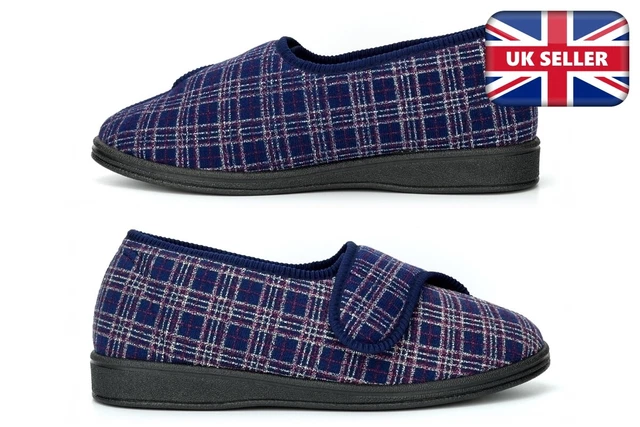 Pantofole da uomo extra larghe vestibilità larghe suola esterna in memory foam lavabile