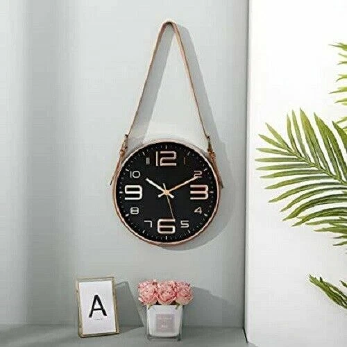 Verre Sans Silencieux à Piles Classique Quartz Ceinture Horloge Murale