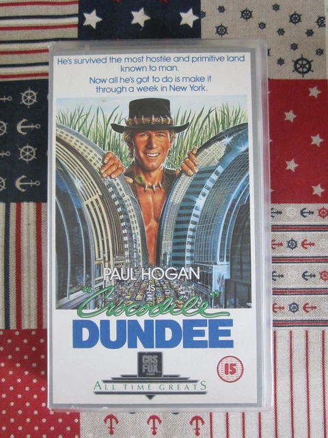 CROCODILE DUNDEE 1986 Film Starring Paul Hogan Vhs Video Tape Uk Pal ...