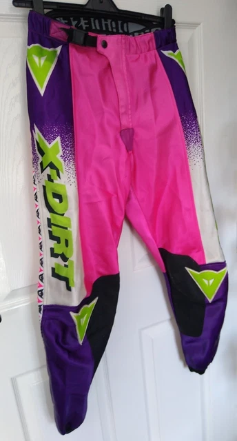 Kit Motocross Vintage Pantaloni Dainese X-Dirt anni '90 Evo retrò small 28 vita