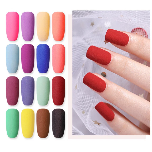 Manicura natural seca uñas brillo polvo inmersión decoración mate ◑
