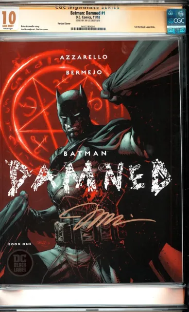 Batman: Damned #1 CGC SS Jim Lee 10.0 Gem Mint WP Variant (1st DC Black Label)