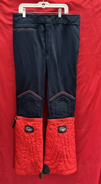 Vtg 80s Roffe Sz 30 Mens Navy Blue W/Red Trim Ski Pants USA Ski Wear Union Made