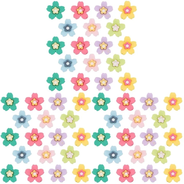 60 piezas Mini Flores Pequeñas Flor Mini Flor Adornos para Artesanía Cabello Cli
