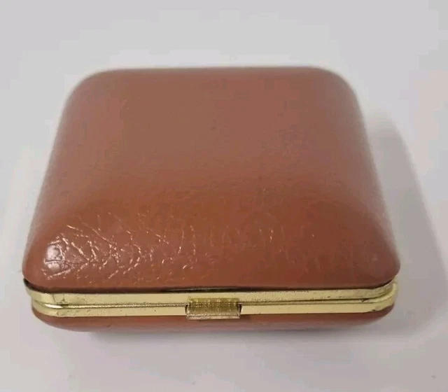 VINTAGE SETH THOMAS Wind Up Clamshell Travel Alarm Clock In Tan £8.99 ...