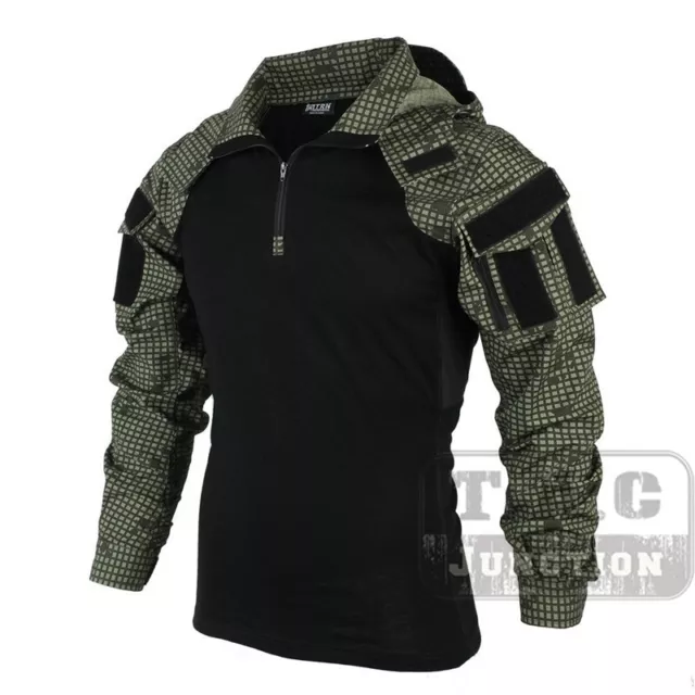 Desert Night Camo Tactical Long Sleeve Shirt Combat Pullover Hooded Hoodie Coat