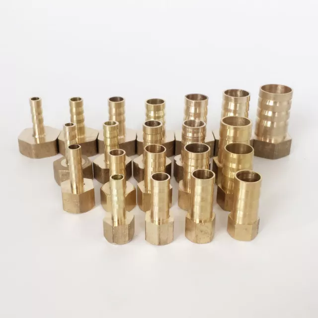 2/6/10PCS Brass Female BSP Straight Hosetail Connectors Barbed 6mm/8mm/10mm/12mm