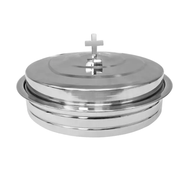 Holy Communion Cup Holder Tray with Lid and Insert 40 Cups Stainless Steel