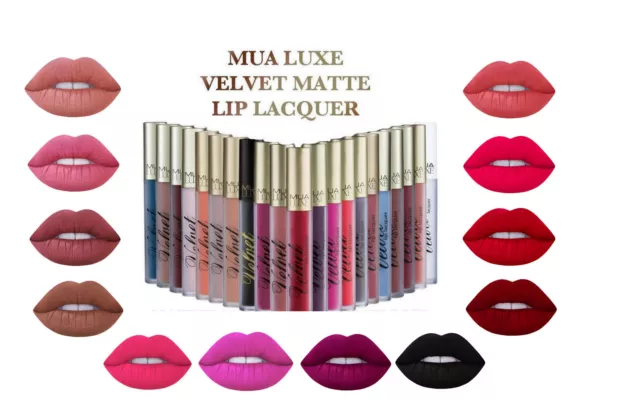 MUA LUXE Velvet Lip Lacquer Matte Long Lasting Liquid Lipstick NEW SHADES!!! 2