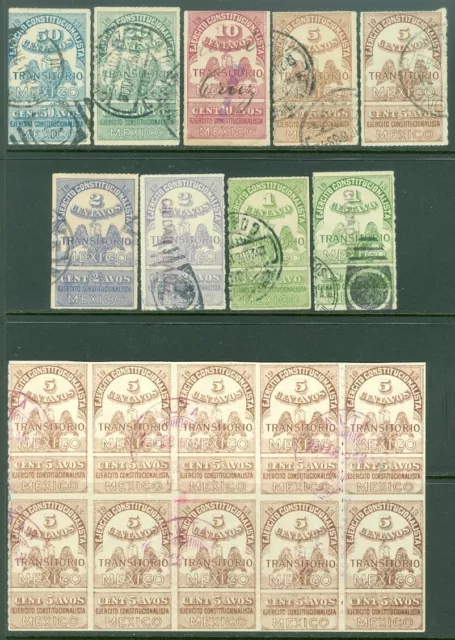 EDW1949SELL : MEXICO 1913 Sc #347-52 Collection of all Very Fine Used. Cat $232+