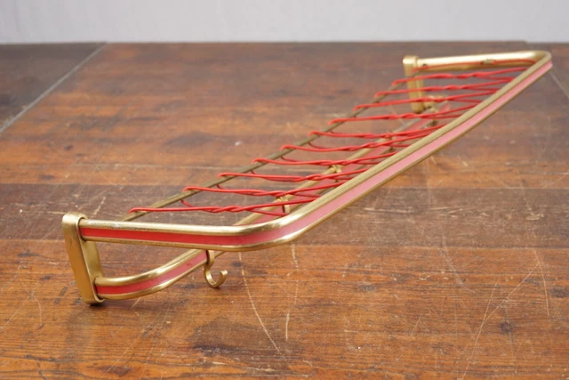 Armadio in ottone anni 50 vintage guardaroba da parete anni '50 guardaroba corridoio metà secolo 2