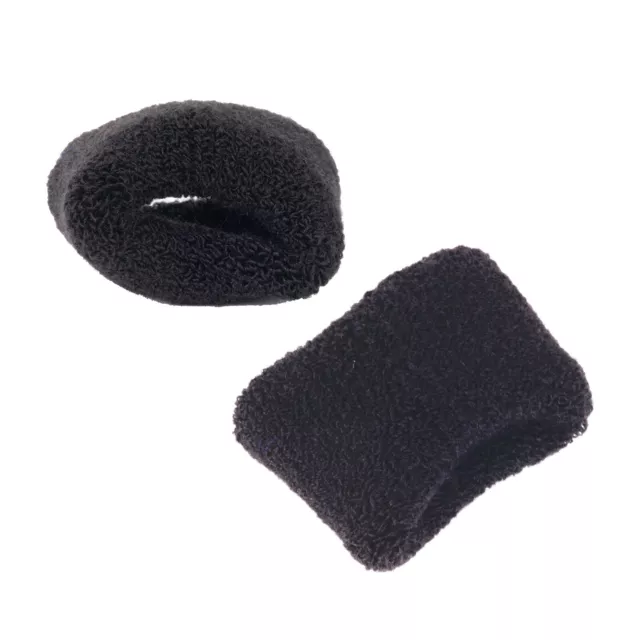 10X Thick Elastic Hair Ties Black Rubber Band Ponytail Ring School Girl Women