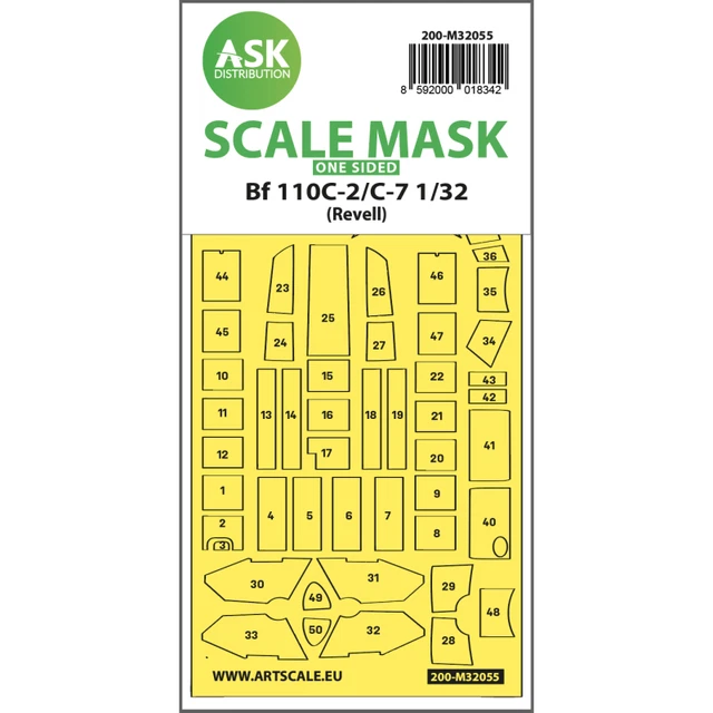 Art Scale Kit Arts200-M32055 Messerschmitt Bf 110C-2/C-7 one-sided express masks