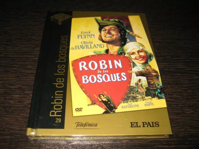 Robin de Los Forêts DVD + Libro Errol Flynn Olivia De Havilland Scellé Neuf