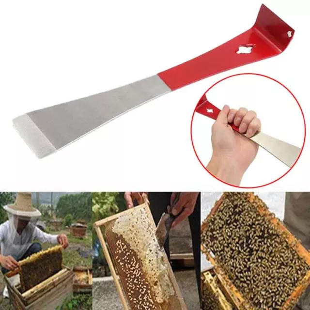 J Shape Beekeeper Bee Hive Kits Beekeeping Hook Stainless Steel Handle Scraper