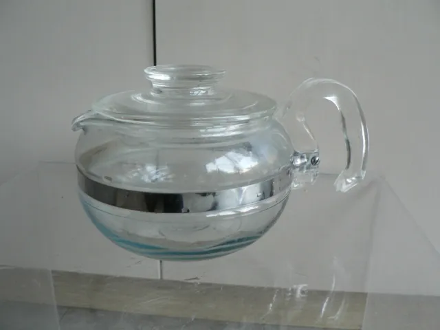 Vintage Pyrex 8336 Flameware Glass Tea Kettle Coffee Pot with lid 6 Cup