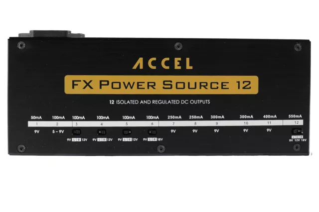 Accel FX Power Source 12 Pedal Board Power Supply with 12 isolated outputs