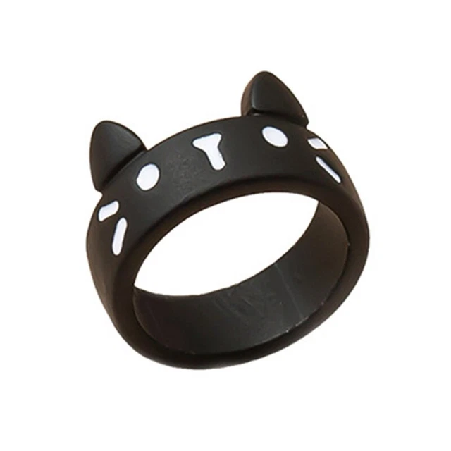 Style Luxury Black Color Retro for Cat Rings for Women Wedding Rings