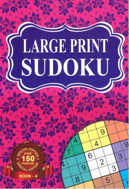 Set Von 4 Erwachsene Sudoku 150 Puzzle Ein Buch Großdruck Reise Gehirn Zahlen 3
