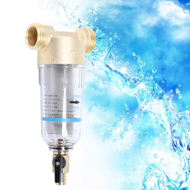 Filtro de retrolavado prefiltro descalcificación regulador acero inoxidable 32 mm estación de agua doméstica