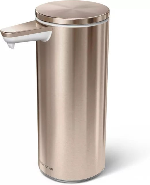 Simplehuman 9oz. Rechargeable Sensor Soap Dispenser, Rose Gold Stainless Steel