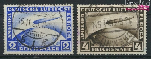 Allemand Empire 423Y-424Y (complète edition) oblitéré 1928 graf zep (9752769