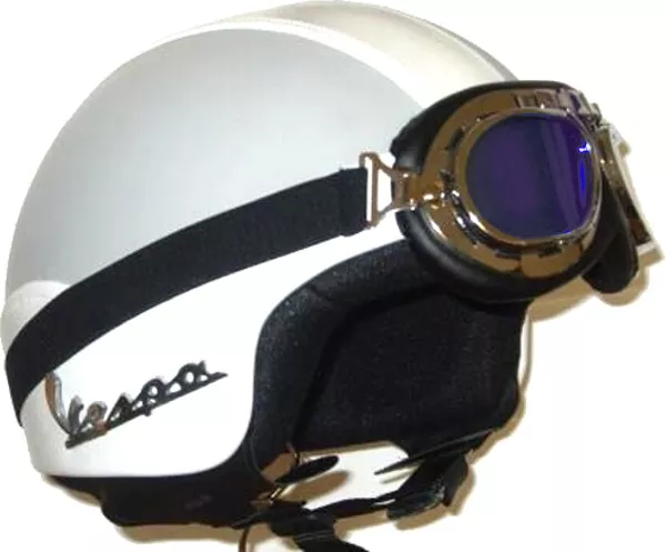 CASCO VESPA ARTIGIANALE Bianco E Grigio Taglia L Con Occhiali Iridium Blu  EUR 136,04 - PicClick FR